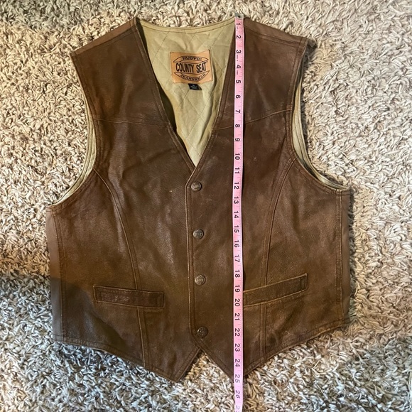 Authentic Western Leather Vest - Picture 8 of 9